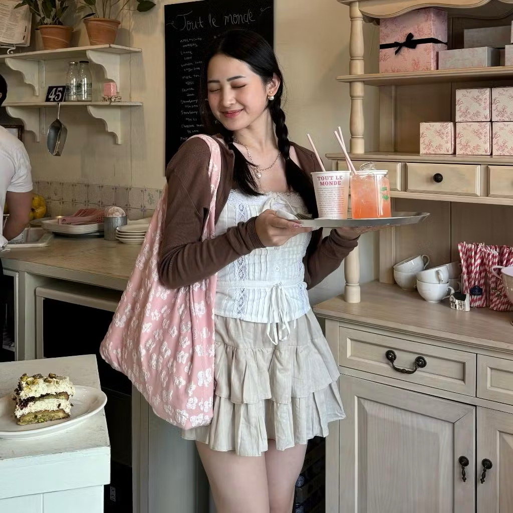 aestheteyourlife adelaide ruffle mini skirt